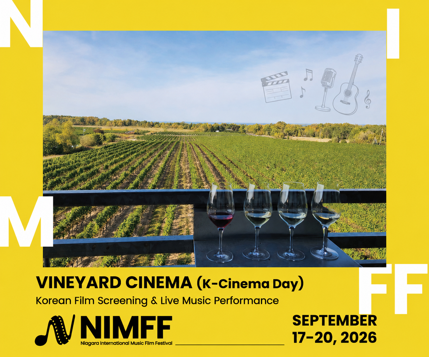 Vineyard Cinema (K-Cinema Day) — Korean Film Screening & Live Music Performance, NIMFF, September 17–20, 2026